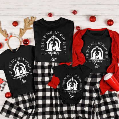 Personalized A Thrill Of Hope Christmas Family Matching Shirts