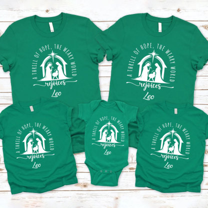 Personalized A Thrill Of Hope Christmas Family Matching Shirts