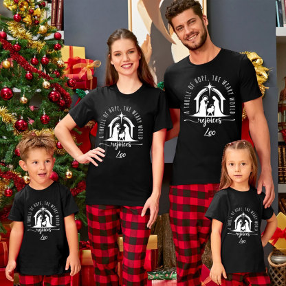 Personalized A Thrill Of Hope Christmas Family Matching Shirts
