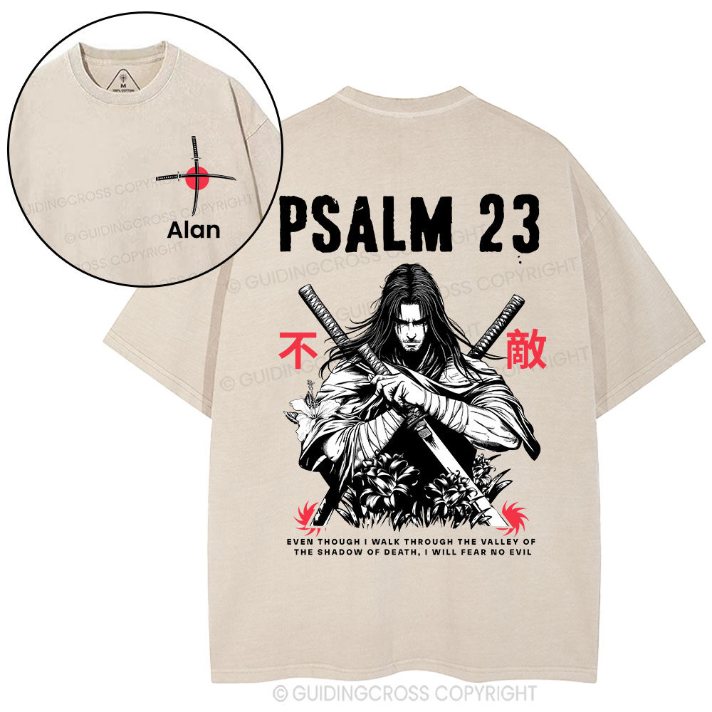 Personalized Aesthetic Mens Christian Washed T-Shirt