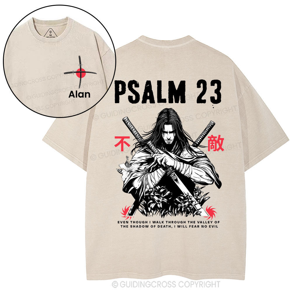 Personalized Aesthetic Mens Christian Washed T-Shirt