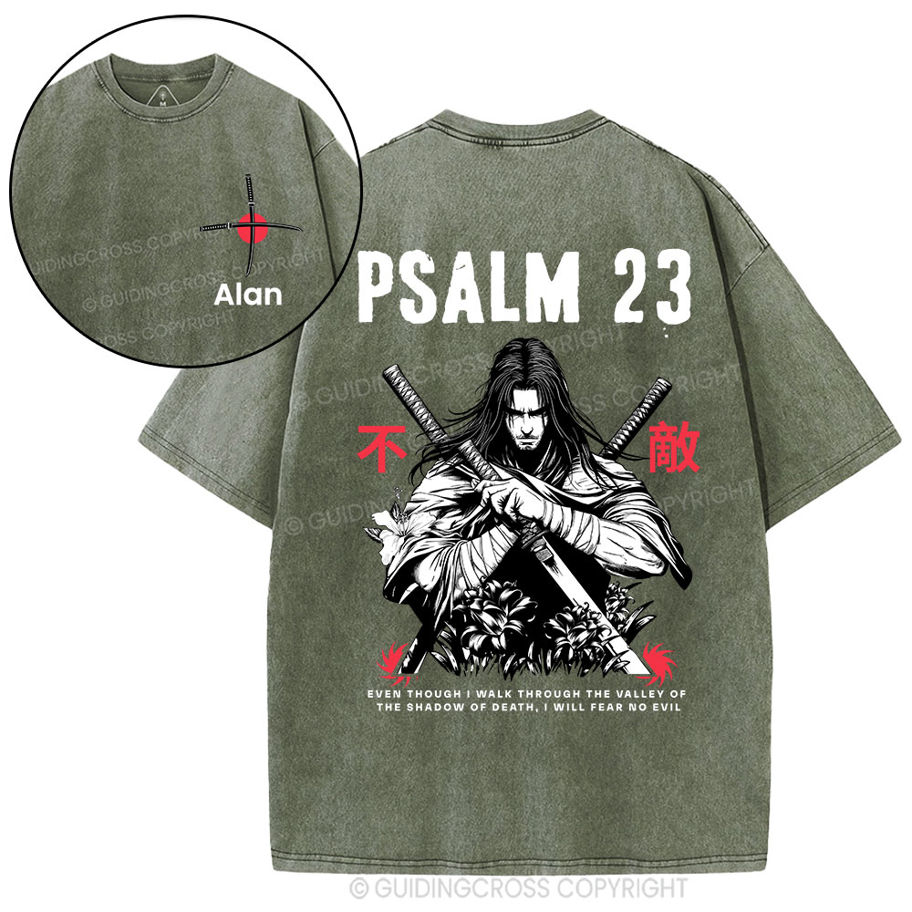 Personalized Aesthetic Mens Christian Washed T-Shirt