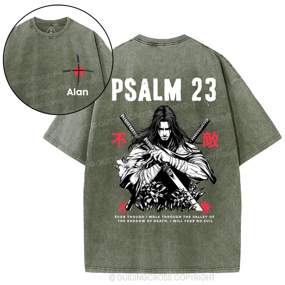 Personalized Aesthetic Mens Christian Washed T-Shirt