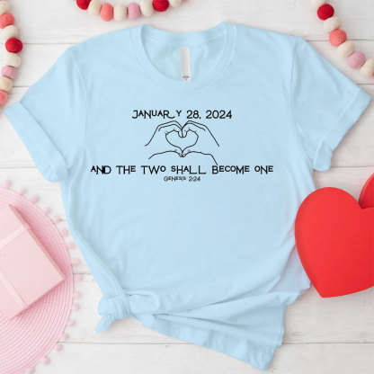 Personalized And The Two Shall Become One Christian T-Shirt