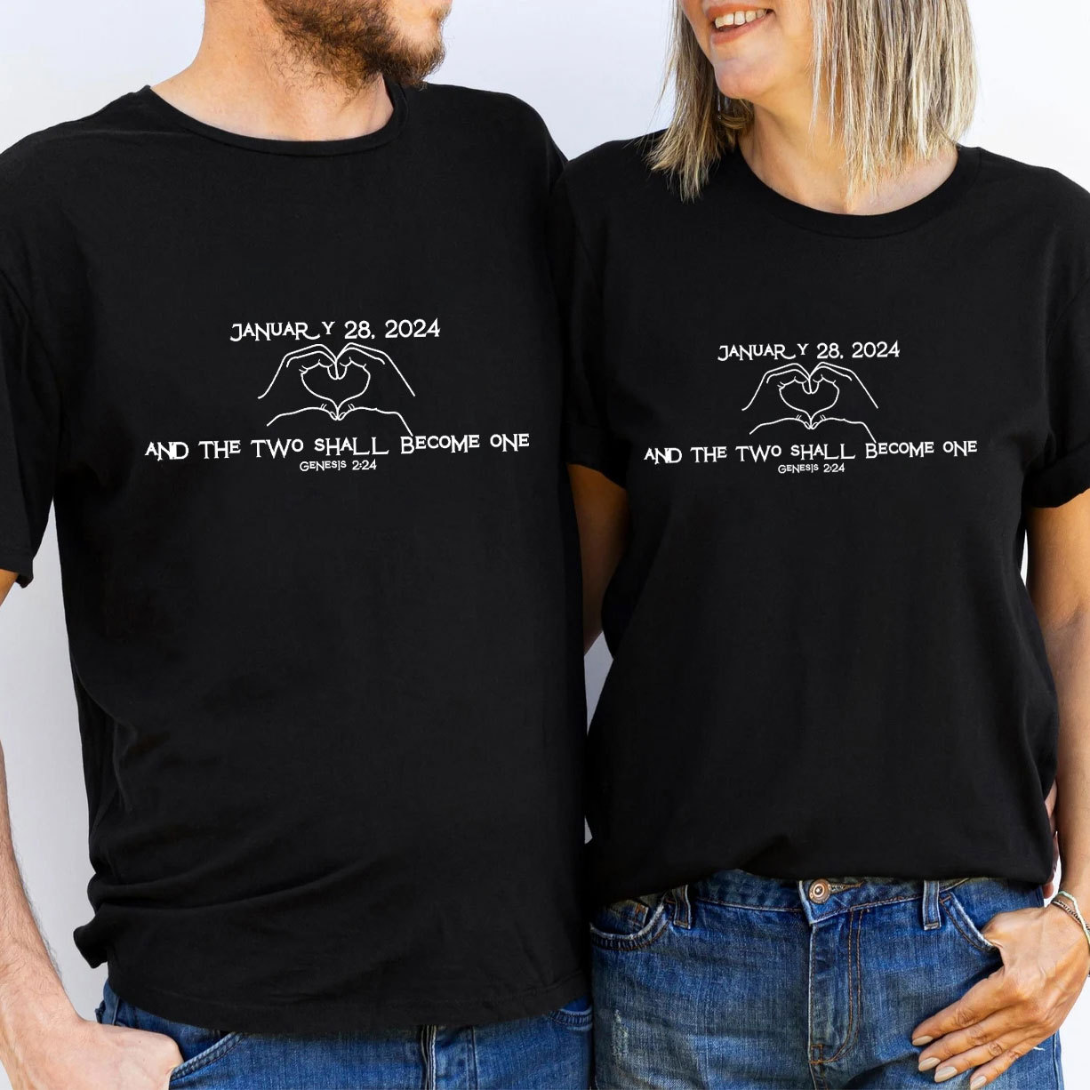 Personalized And The Two Shall Become One Christian T-Shirt