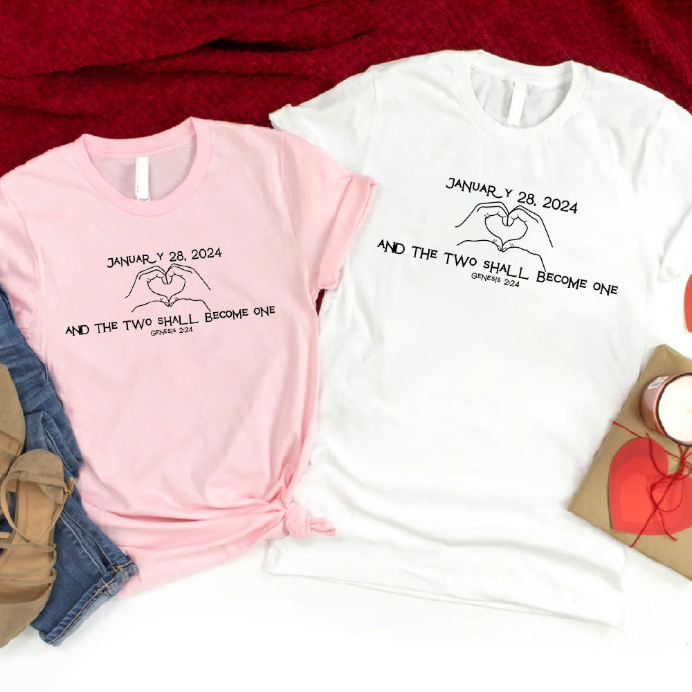 Personalized And The Two Shall Become One Christian T-Shirt