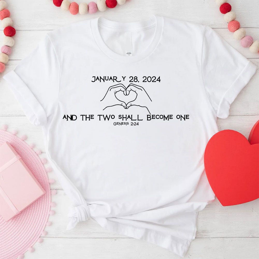 Personalized And The Two Shall Become One Christian T-Shirt