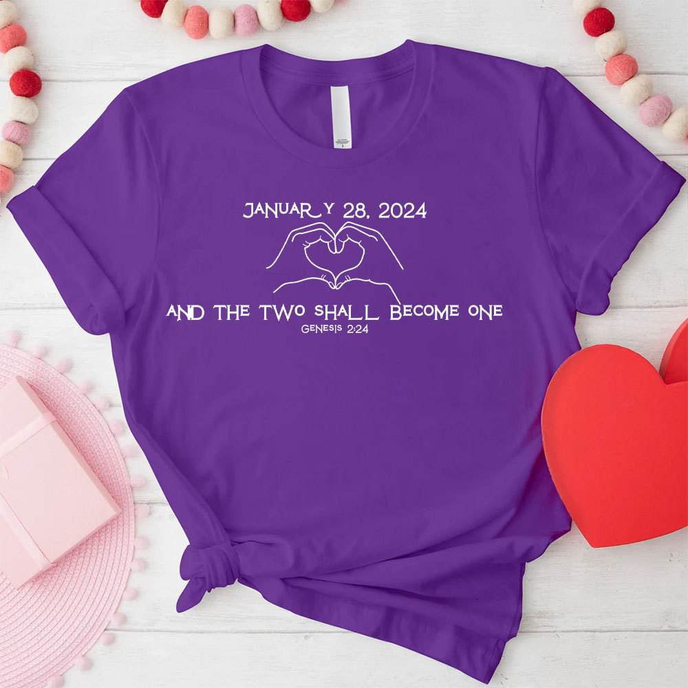 Personalized And The Two Shall Become One Christian T-Shirt