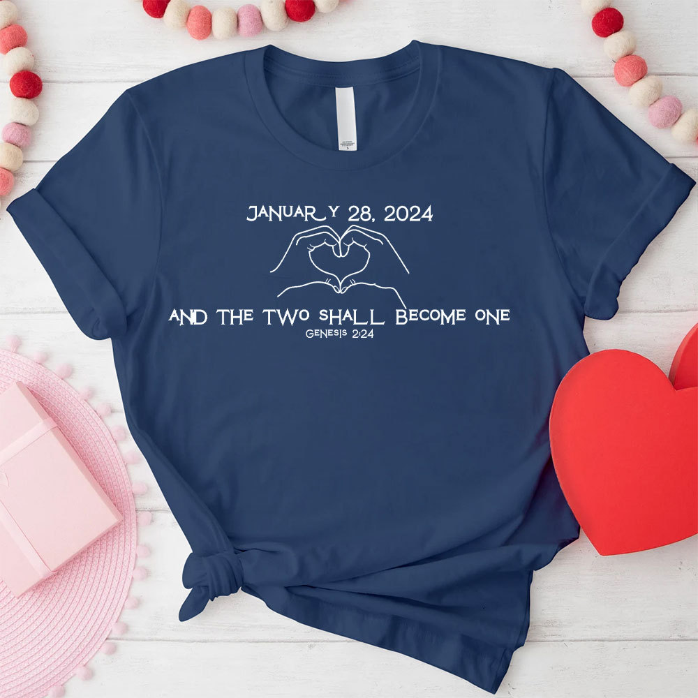 Personalized And The Two Shall Become One Christian T-Shirt