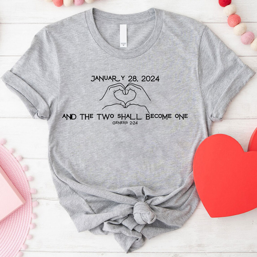 Personalized And The Two Shall Become One Christian T-Shirt