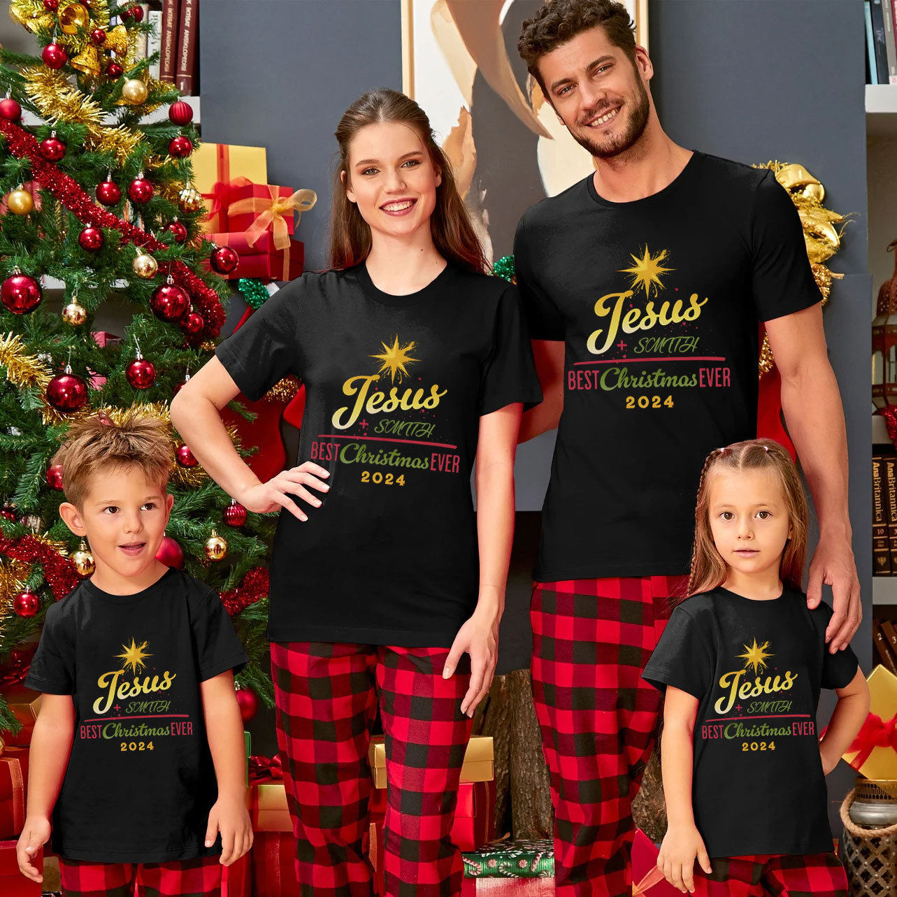 Personalized Best Christmas Ever Christmas Family Matching Shirts