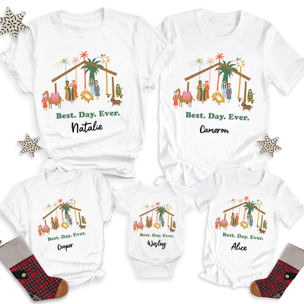 Personalized Best Day Ever Christmas Family Matching Shirts