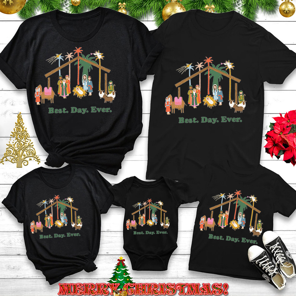 Personalized Best Day Ever Christmas Family Matching Shirts