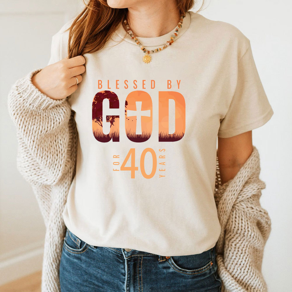Personalized Blessed By God For 20 Years Christian T-Shirt