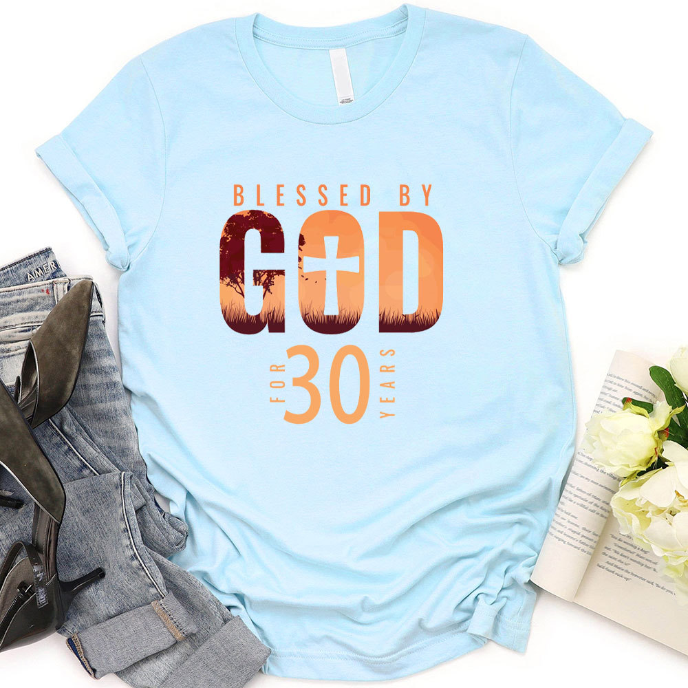 Personalized Blessed By God For 20 Years Christian T-Shirt