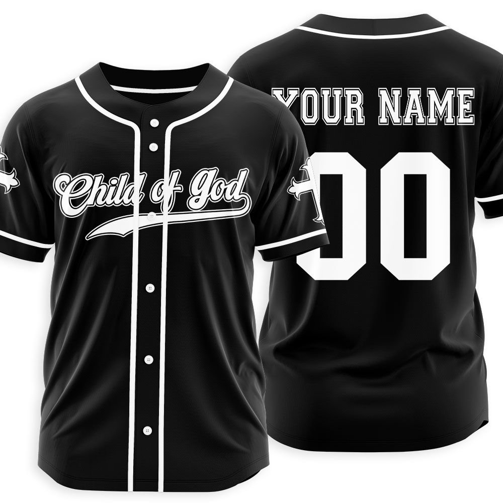 Personalized Child Of God Christian Baseball Jersey