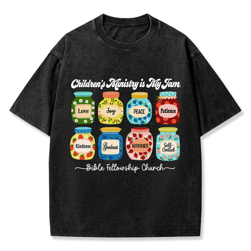 Personalized Children’s Ministry Is My Jam Christian Washed T-Shirt