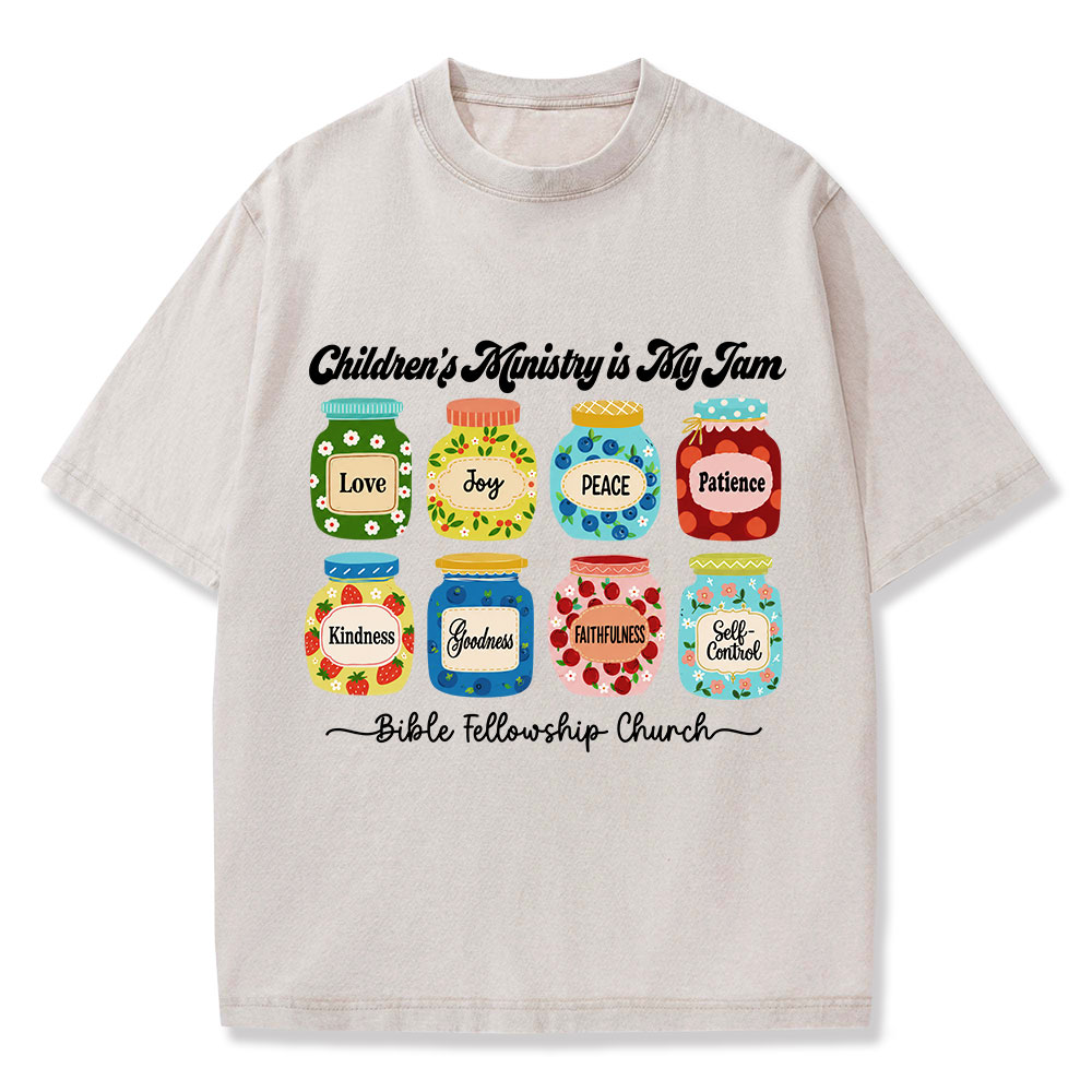 Personalized Children’s Ministry Is My Jam Christian Washed T-Shirt