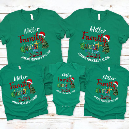 Personalized Chirstmas 2024 Family Matching Shirts
