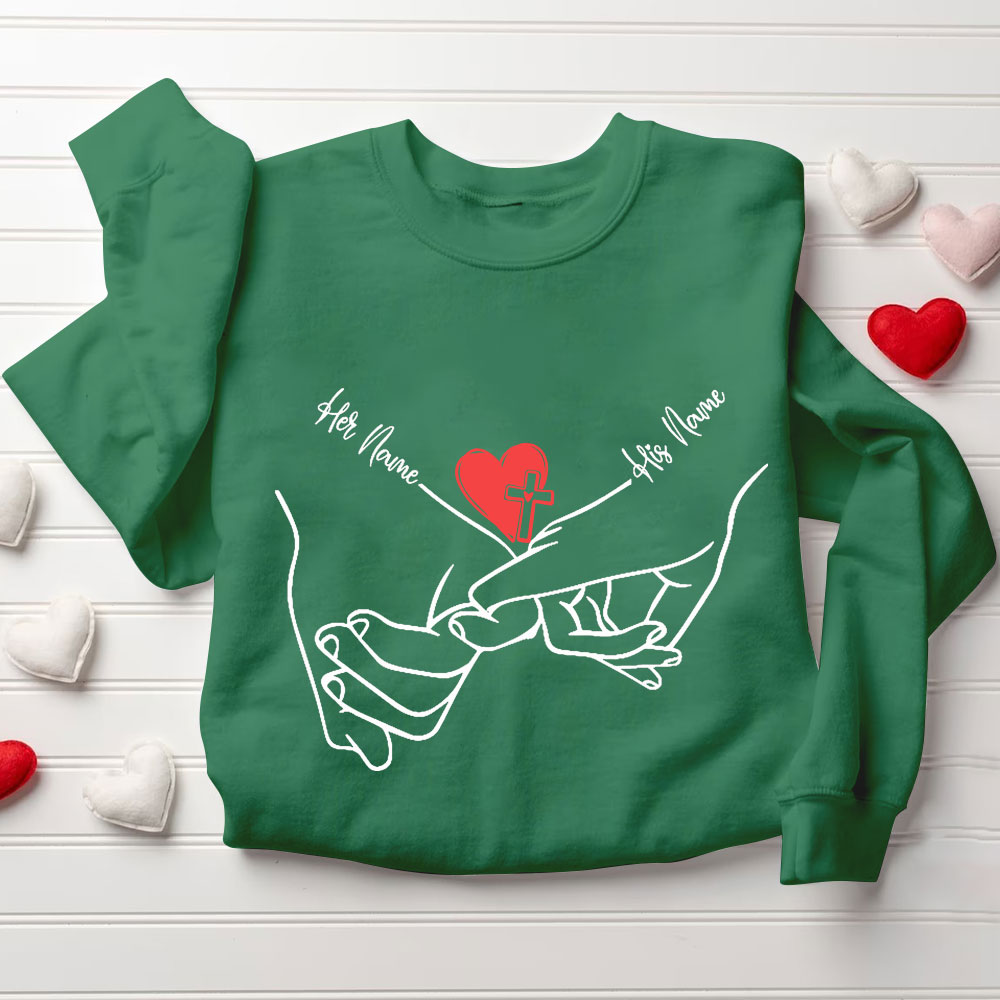 Personalized Name Christian Couple Sweatshirt