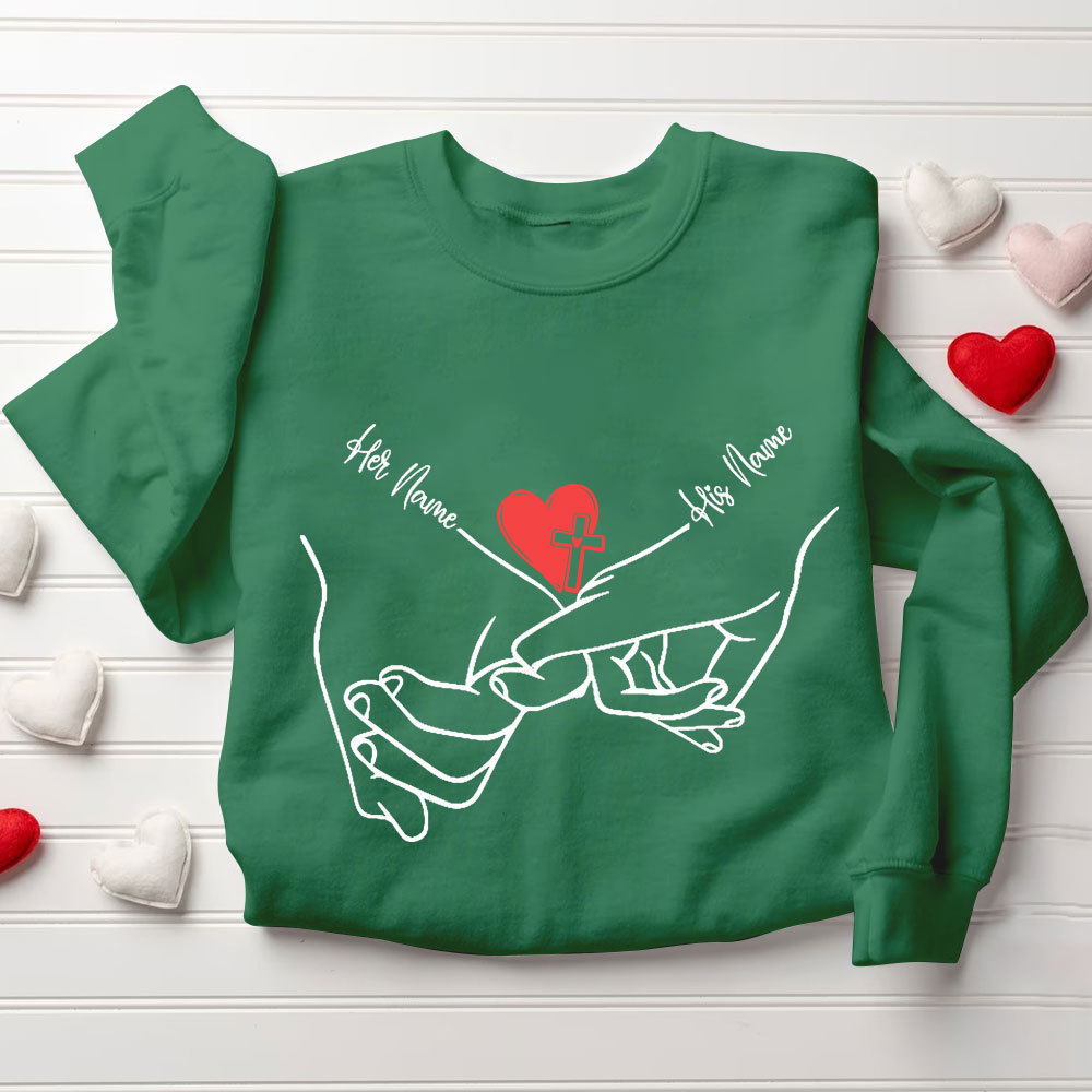Personalized Name Christian Couple Sweatshirt