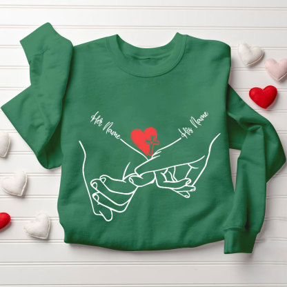 Personalized Name Christian Couple Sweatshirt