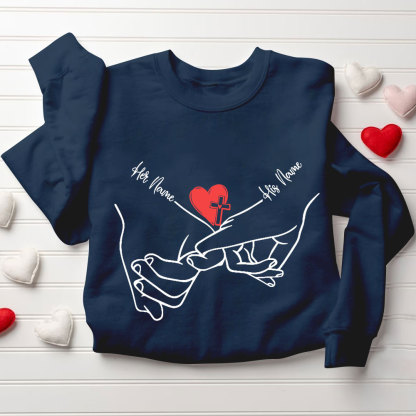 Personalized Name Christian Couple Sweatshirt