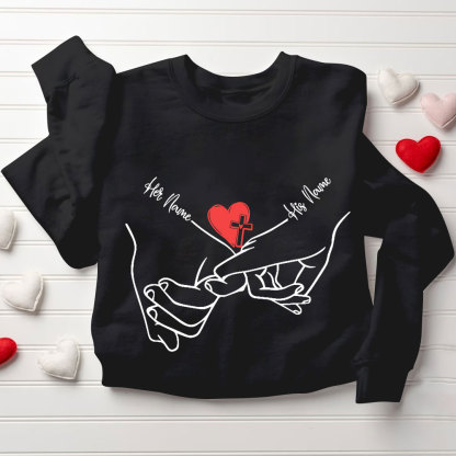 Personalized Name Christian Couple Sweatshirt