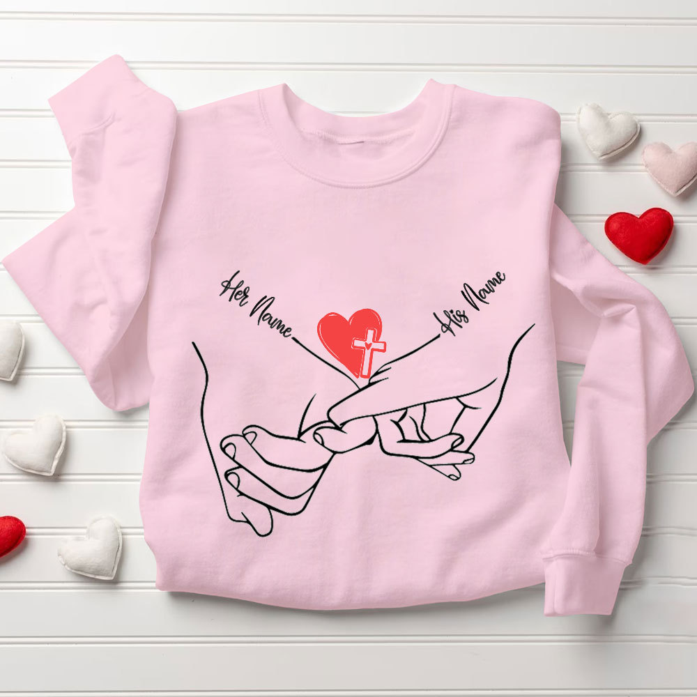 Personalized Name Christian Couple Sweatshirt