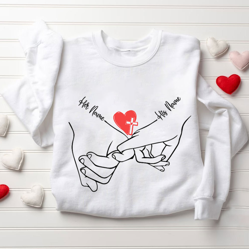 Personalized Name Christian Couple Sweatshirt