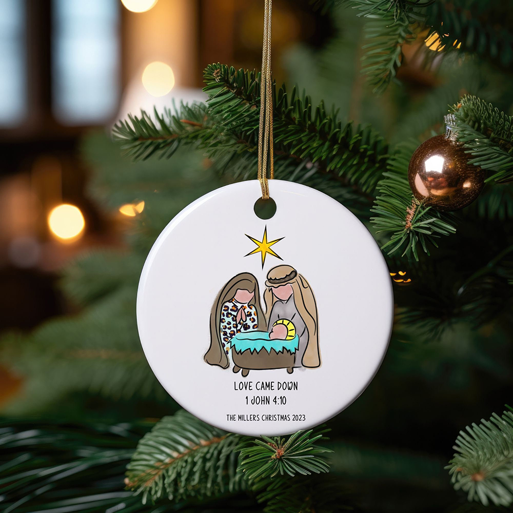 Personalized Christian Nativity Ornament