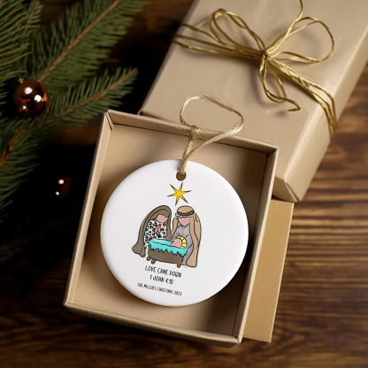 Personalized Christian Nativity Ornament