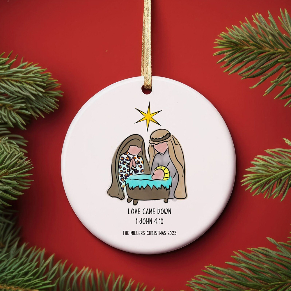 Personalized Christian Nativity Ornament