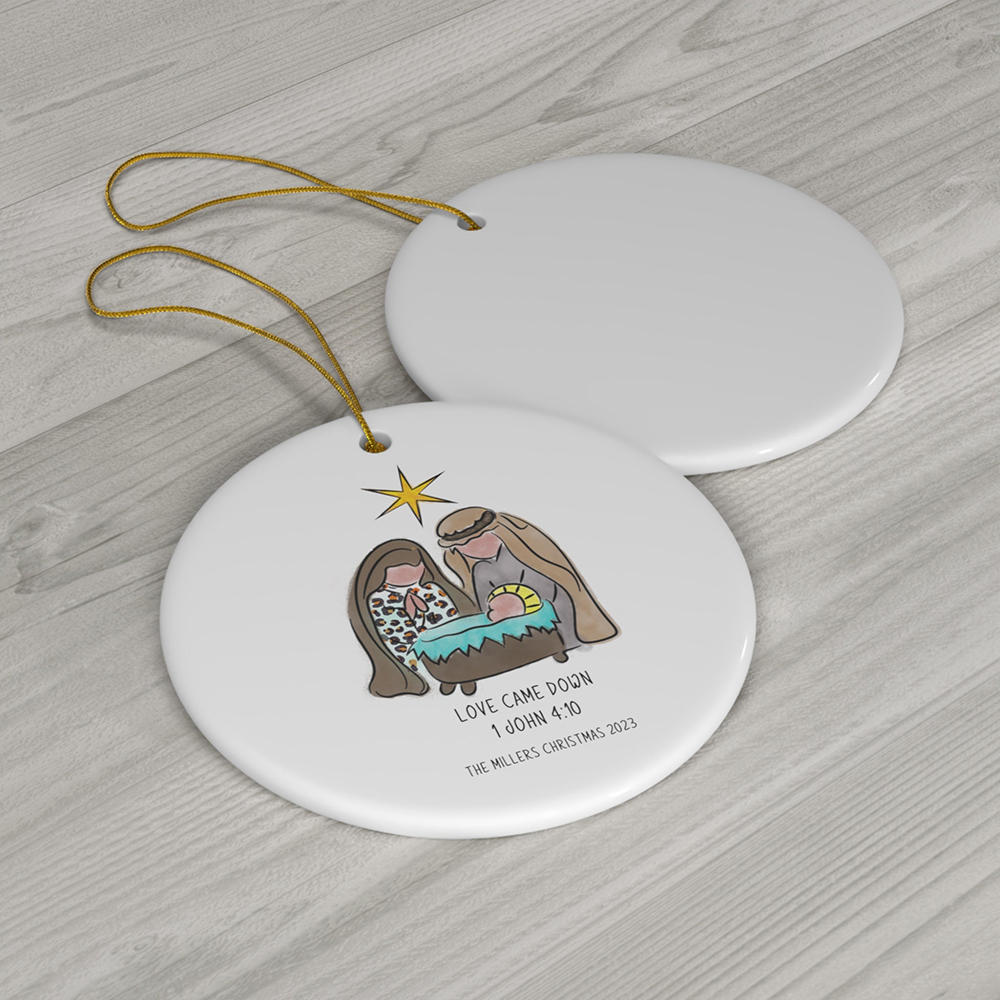 Personalized Christian Nativity Ornament