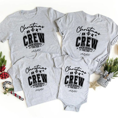 Personalized Christmas Crew Birth Christian Family Matching Shirts 