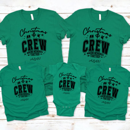 Personalized Christmas Crew Birth Christian Family Matching Shirts 