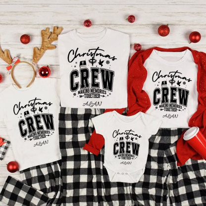 Personalized Christmas Crew Birth Christian Family Matching Shirts 