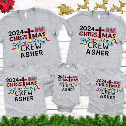 Personalized Christmas Crew Christian Family Matching Christmas Shirts