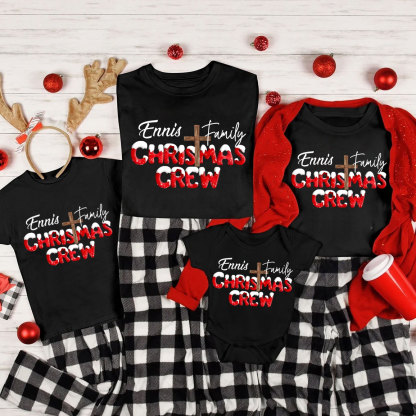 Personalized Christmas Crew Christmas Family Matching Shirts
