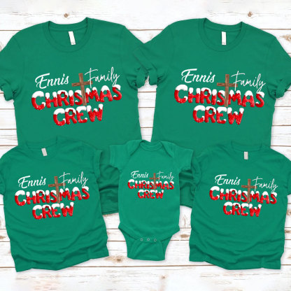 Personalized Christmas Crew Christmas Family Matching Shirts