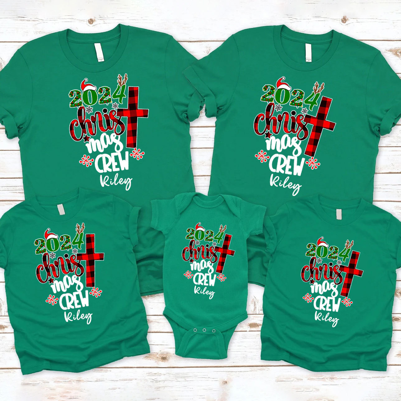 Personalized Christmas Crew Family Matching Shirts Sale - GuidingCross