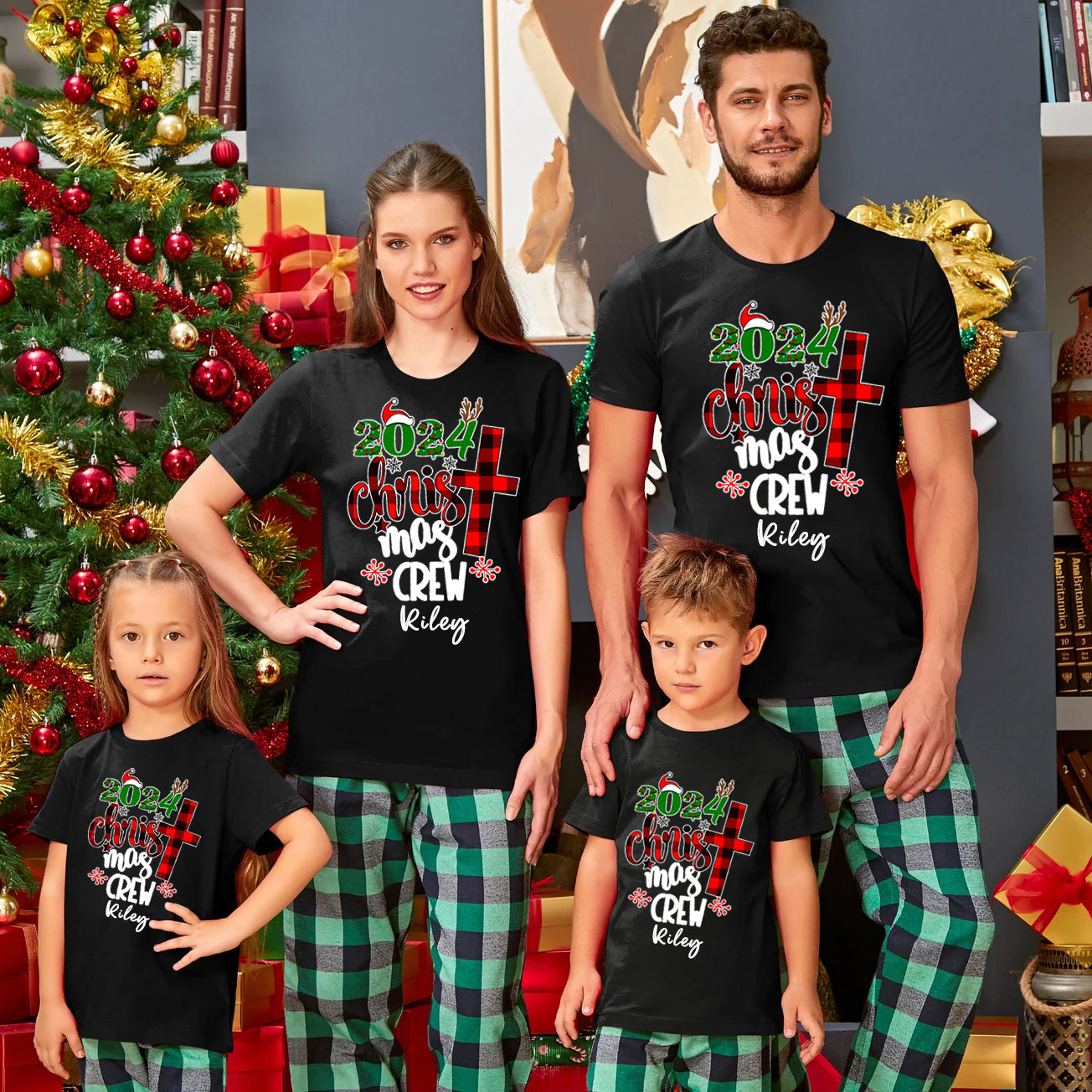 Personalized Christmas Crew Family Matching Shirts