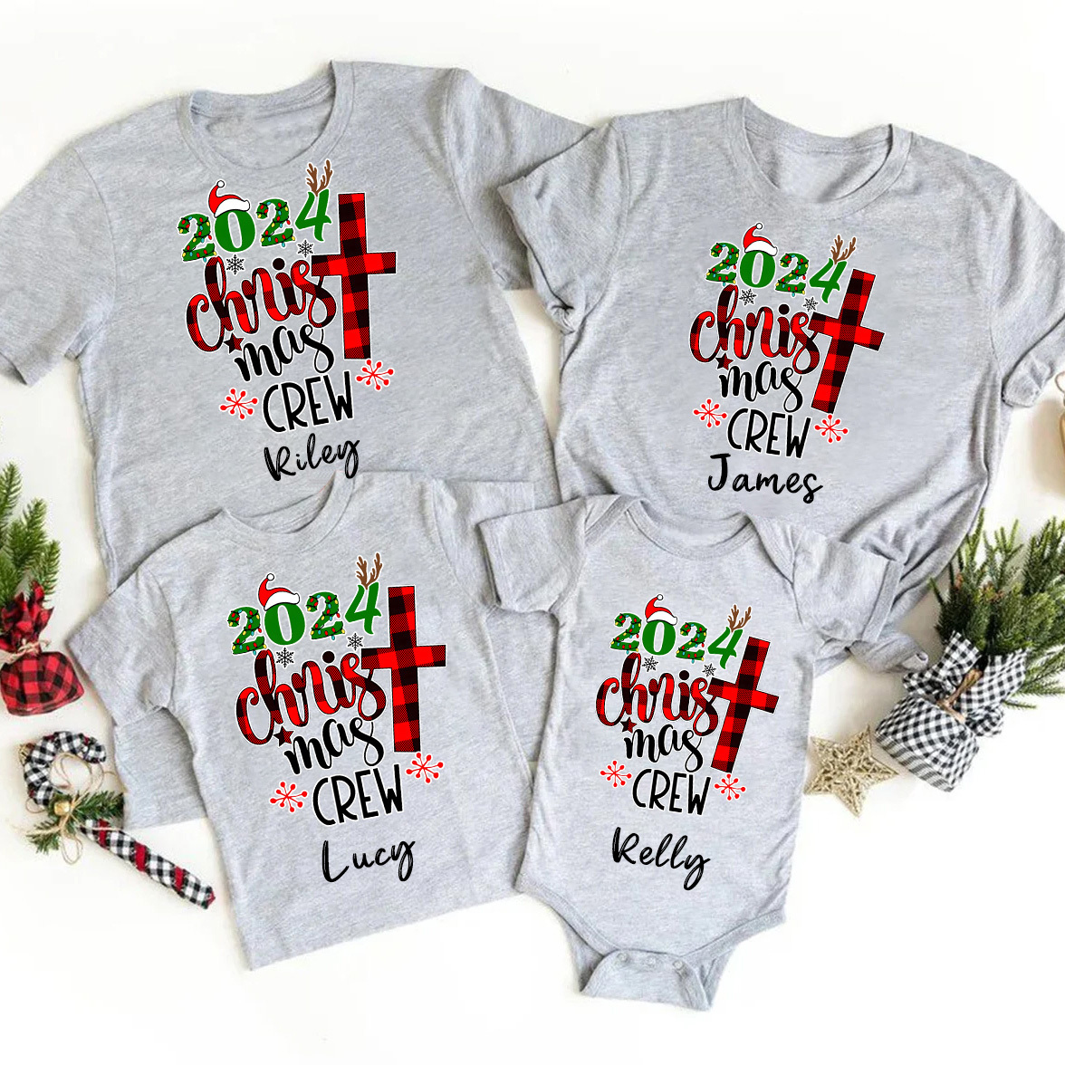 Personalized Christmas Crew Family Matching Shirts