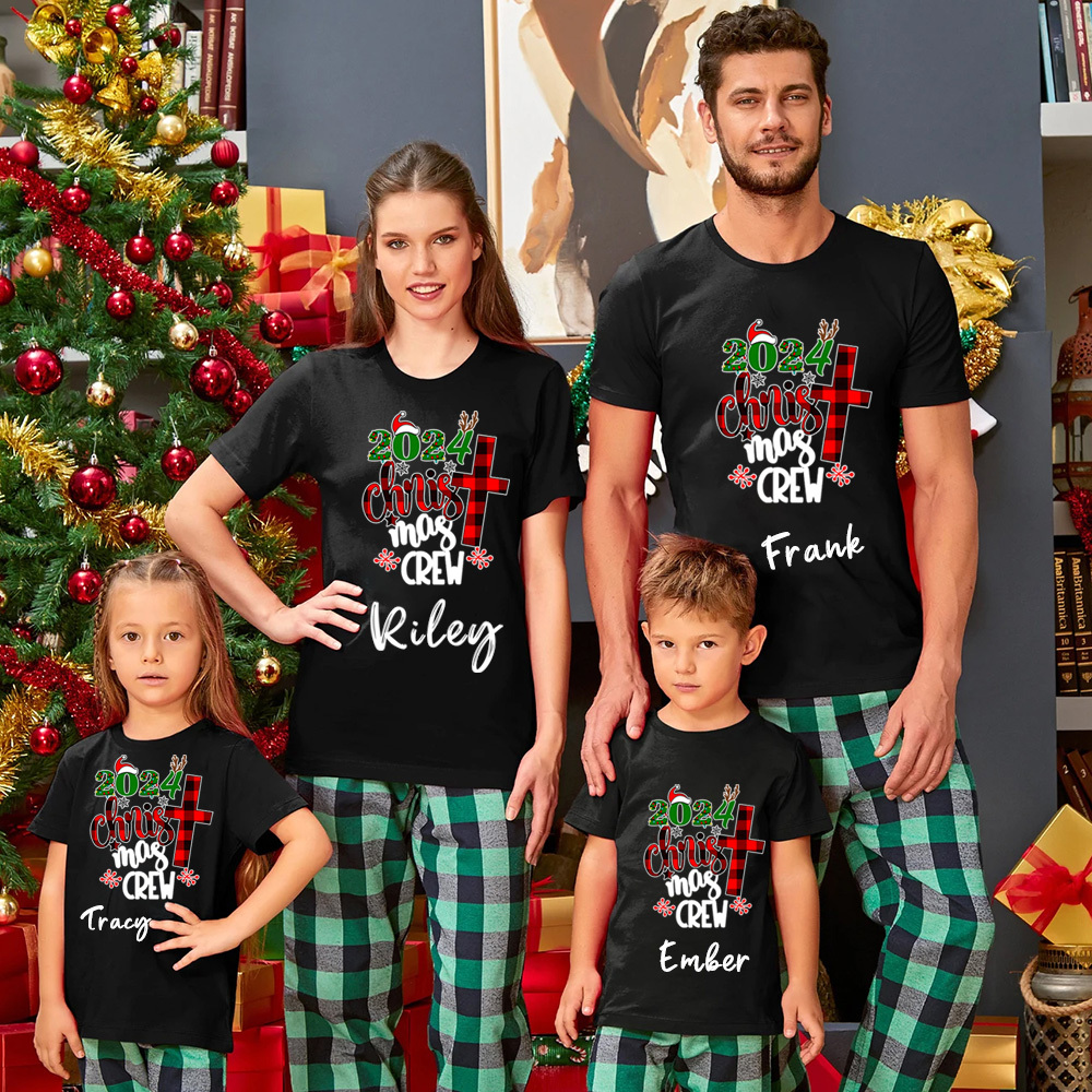 Personalized Christmas Crew Family Matching Shirts