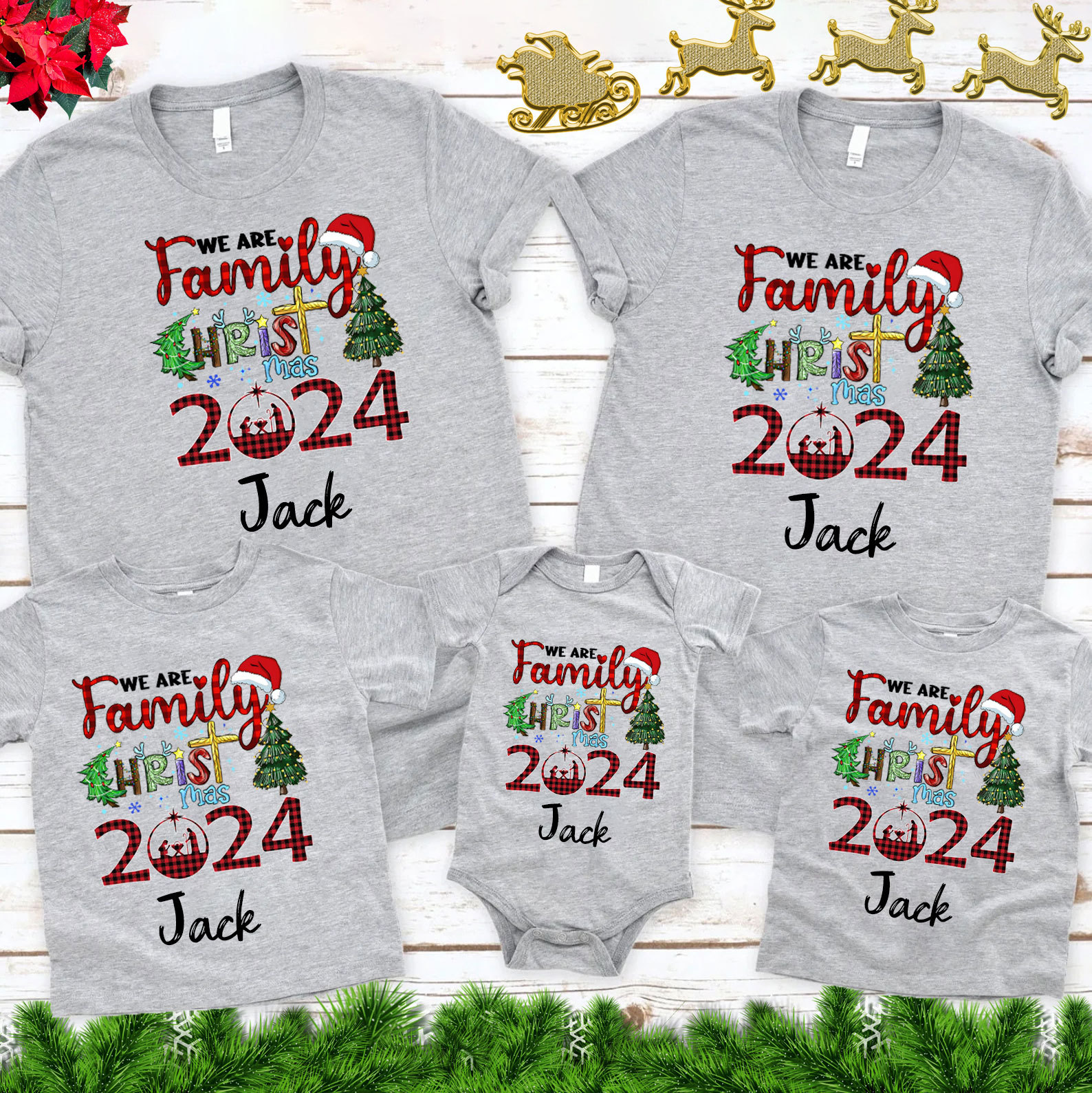 Personalized Christmas Family Matching Shirts Sale - GuidingCross