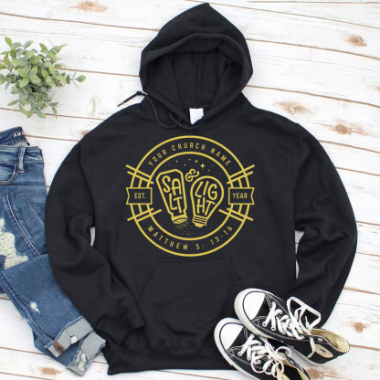 Personalized Church Name And Year Salt & Light Matthew 5:13 Christian Hoodie
