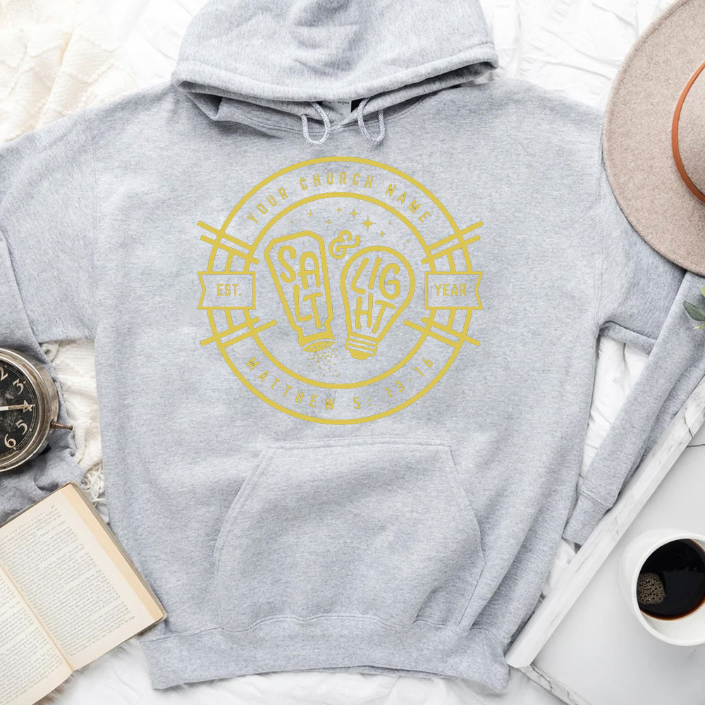 Personalized Church Name And Year Salt & Light Matthew 5:13 Christian Hoodie