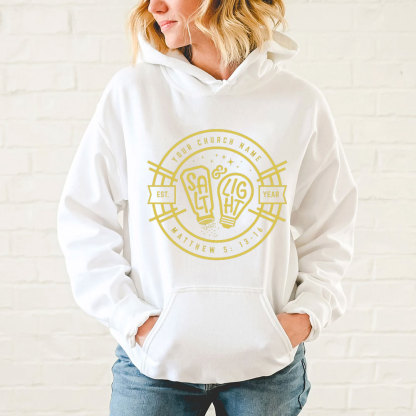 Personalized Church Name And Year Salt & Light Matthew 5:13 Christian Hoodie