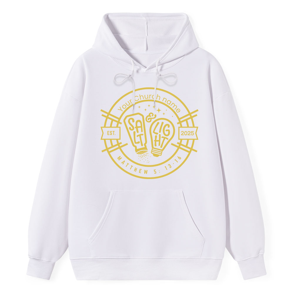 Personalized Church Name And Year Salt & Light Matthew 5:13 Christian Hoodie
