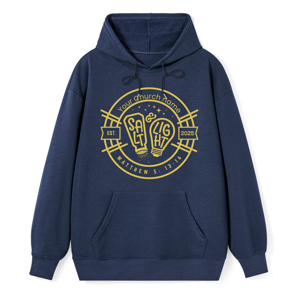 Personalized Church Name And Year Salt & Light Matthew 5:13 Christian Hoodie Sale - GuidingCross
